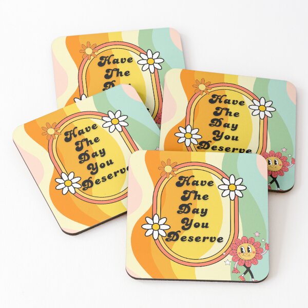 Item preview, Have The Day You Deserve - Retro - Floral - Wavy Pastels designed and sold by RoooDesigns.