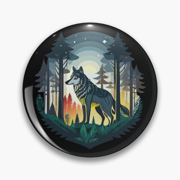 Item preview, A wolf walks in the forest designed and sold by livvestudio.