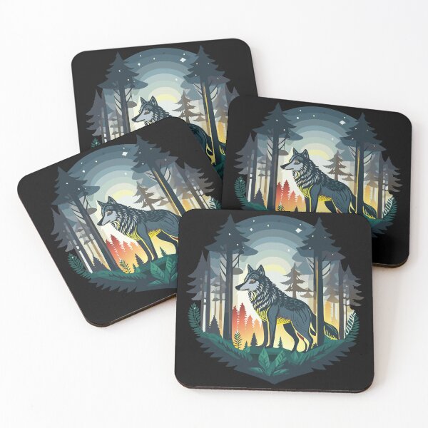 Item preview, A wolf walks in the forest designed and sold by livvestudio.