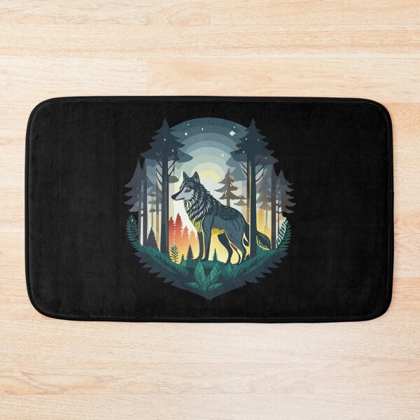 Item preview, A wolf walks in the forest designed and sold by livvestudio.