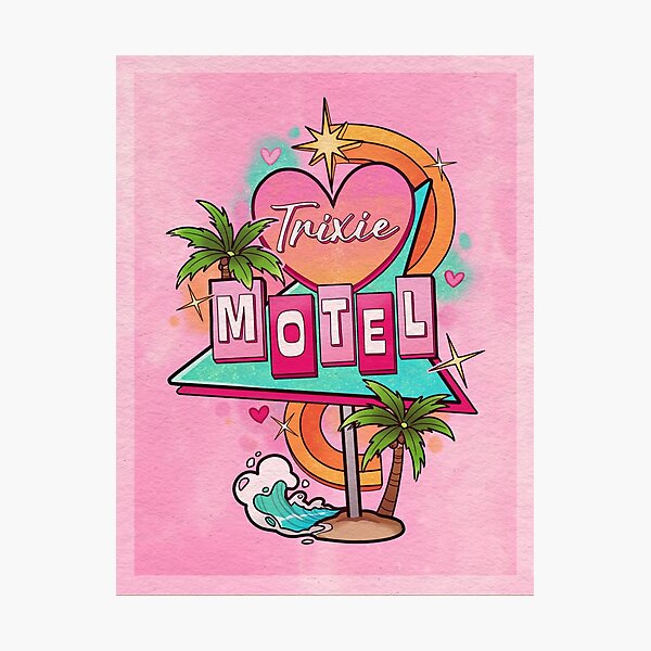 Aperçu de l'œuvre Enseigne Trixie Motel Années 60 créée et vendue par NervaRose.