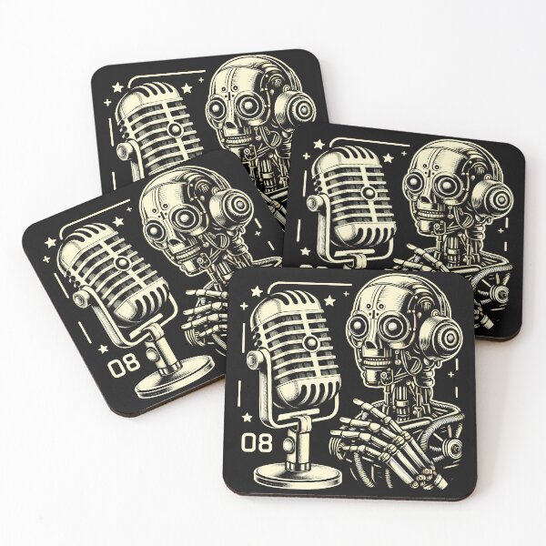 Item preview, Retro Robot with Microphone designed and sold by Quirky Shirts.