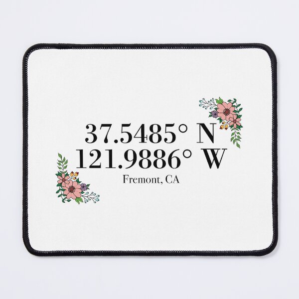 Aperçu de l'œuvre Fremont, Californie Coordonnées créée et vendue par mynameisliana.