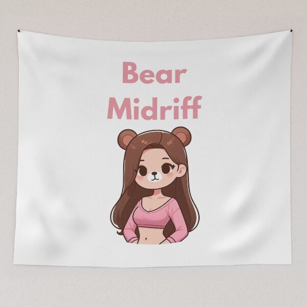 Item preview, Cute bear midriff furry girl designed and sold by DudzDesignz.