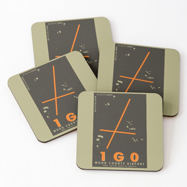 Item preview, 1G0 Wood County Airport Minimalist Art Print designed and sold by RealPilotDesign.