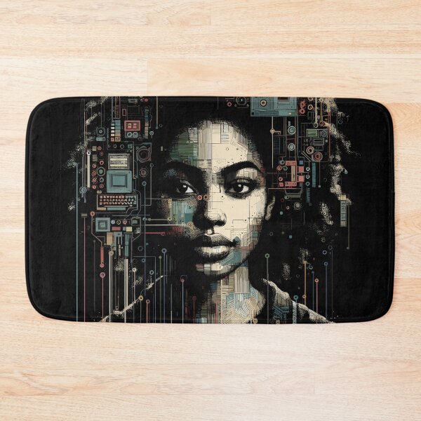 Item preview, Cybernetic Woman with Circuitry Hair designed and sold by Quirky Shirts.