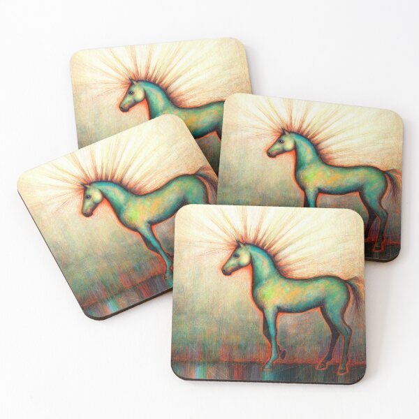 Item preview, Young green horse designed and sold by PaintedKoala.