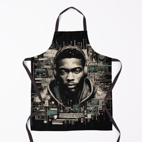 Item preview, Futuristic Man with Cyber Interface designed and sold by Quirky Shirts.