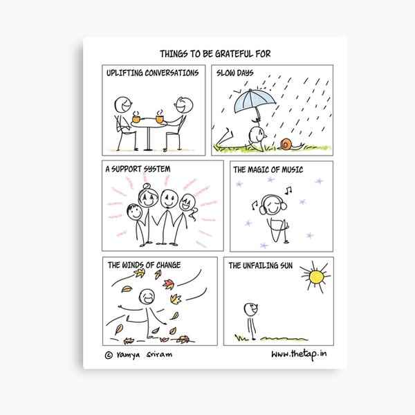 Things to be grateful for Canvas Print