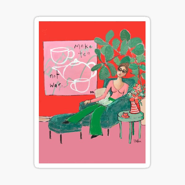 Make Tea Not War Sticker