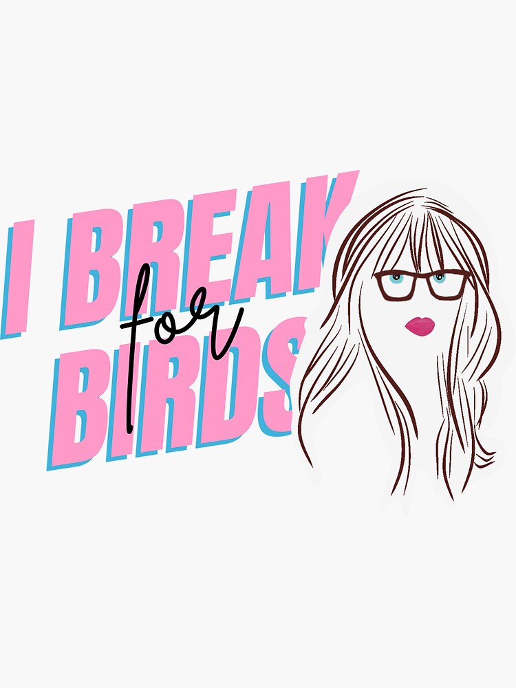 Jess Day - New Girl - Citation Je m'enfuis pour les oiseaux | Sticker, حجم الصورة 750x1000