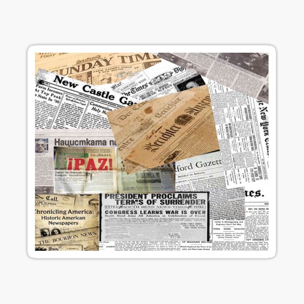 Vintage Newspaper Stickers Redbubble