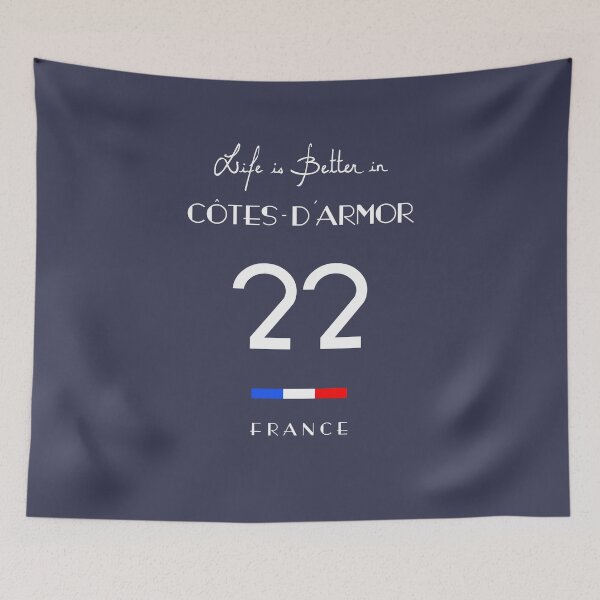 Item preview, Life is better in CÔTES-D'ARMOR Number 22 Bretagne France designed and sold by frenchsalsa.