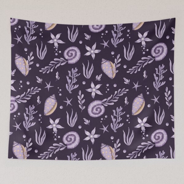 Item preview, Purple sea shells designed and sold by pinkyfish1010.