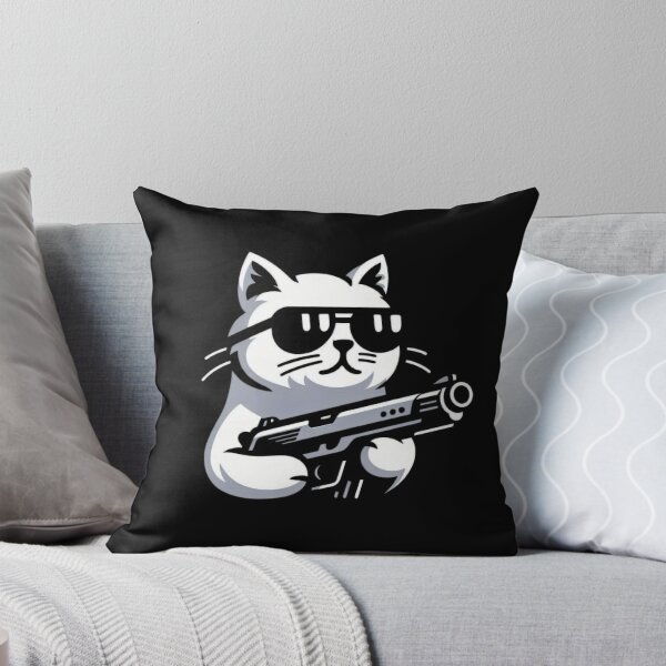 Item preview, Cat Gun Funny Cat designed and sold by VerveVerseBoo.