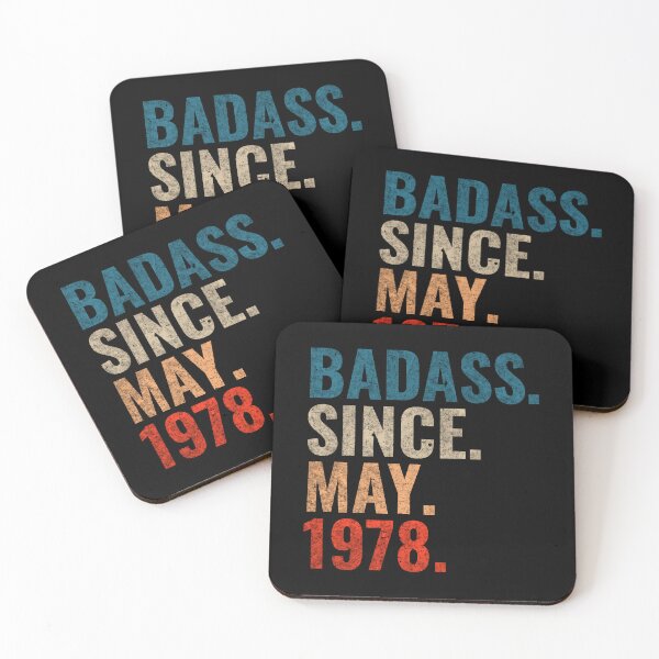 Item preview, Badass since May 1978 Vintage 1978 May birthday gift designed and sold by Teelogic.