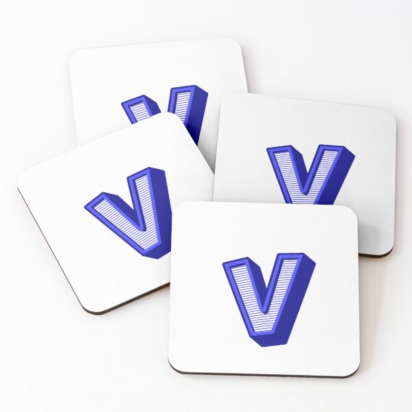 Item preview, 3D Alphabet Letter v - Bold Typography Design - Lowercase Alphabet Artwork designed and sold by uncoXab.