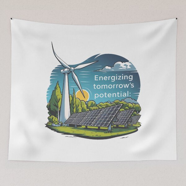 Item preview, Clean Energy Future with Solar and Wind Power designed and sold by behnay.
