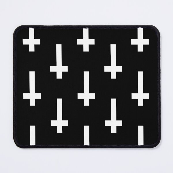 Item preview, inverted upside down cross black white designed and sold by Gossip Rag.