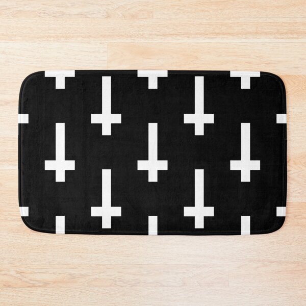 Item preview, inverted upside down cross black white designed and sold by Gossip Rag.