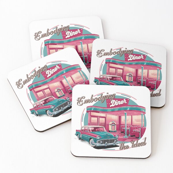 Item preview, Classic Americana Diner Scene with Vintage Car designed and sold by behnay.