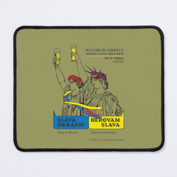 Item preview, Statue of Liberty and Homeland Mother. (Glory to Ukraine! Glory to the heroes!) designed and sold by sarabeevart.