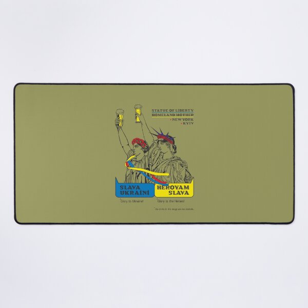 Item preview, Statue of Liberty and Homeland Mother. (Glory to Ukraine! Glory to the heroes!) designed and sold by sarabeevart.