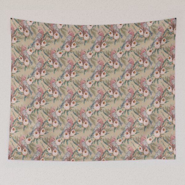 Item preview, Galah Bush Garden Beige designed and sold by Sketchbook Designs.