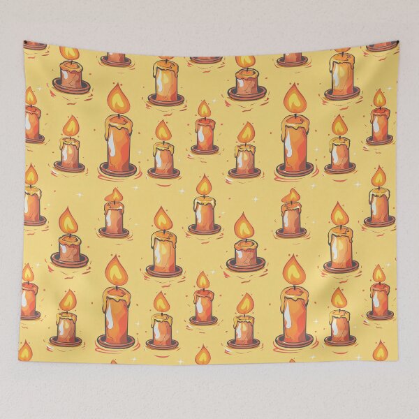 Item preview, Burning Candle Seamless Pattern  designed and sold by NikkofTime.