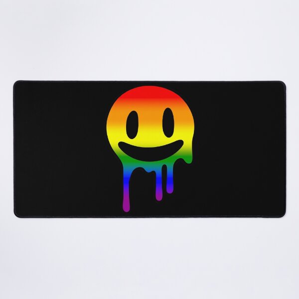 Item preview, Melting Smiley Face LGBTQ+ Rainbow Pride Flag Colors, Trippy Drip Rave Rainbow Design, Pride Festival designed and sold by Travelslightly.