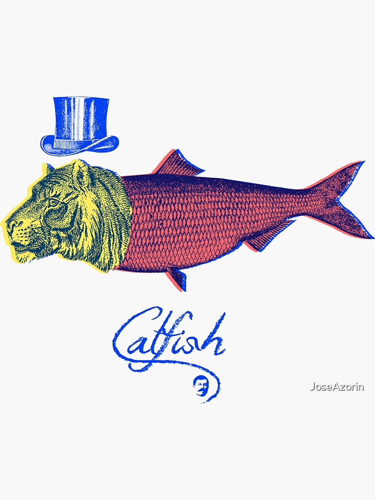 Thumbnail 3 of 3, Sticker, Catfish designed and sold by JoseAzorin.