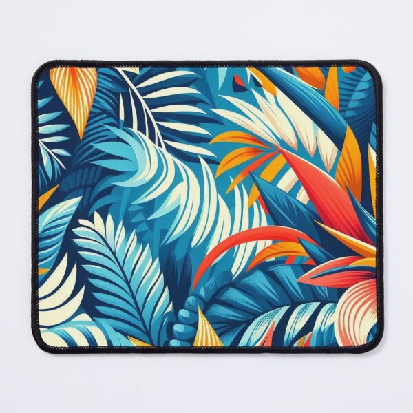 Item preview, Blue Tropical Floral Pattern designed and sold by ProductBae.
