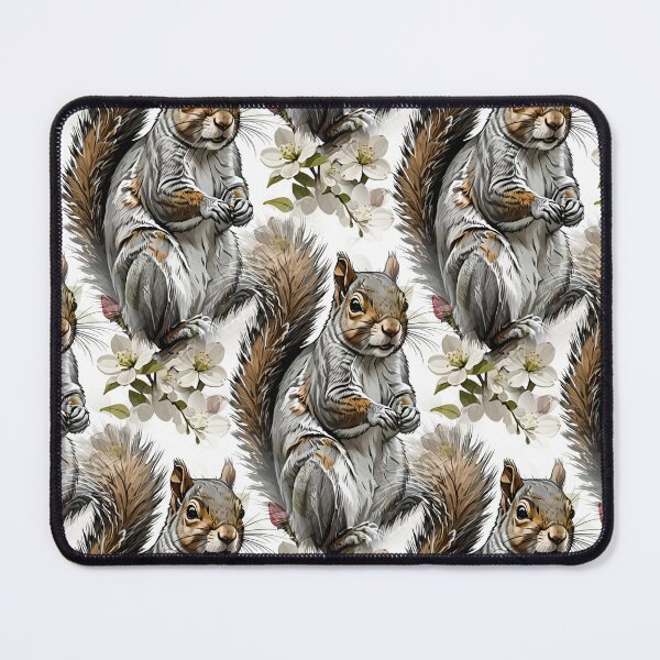 Item preview, An Eastern Gray Squirrel Surrounded By Flowering Dogwood Pattern  designed and sold by taiche.