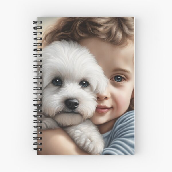 Item preview, Happy Happy Bichon Frise Puppy with Cute Lil' Girl! designed and sold by Annabelly321.