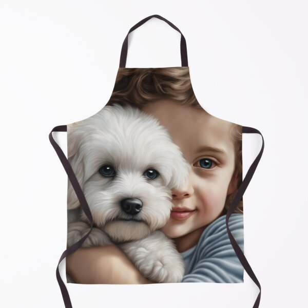Item preview, Happy Happy Bichon Frise Puppy with Cute Lil' Girl! designed and sold by Annabelly321.