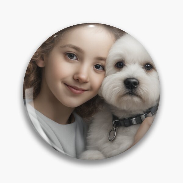 Item preview, Lil' Girl with Bichon Frise Puppy! designed and sold by Annabelly321.