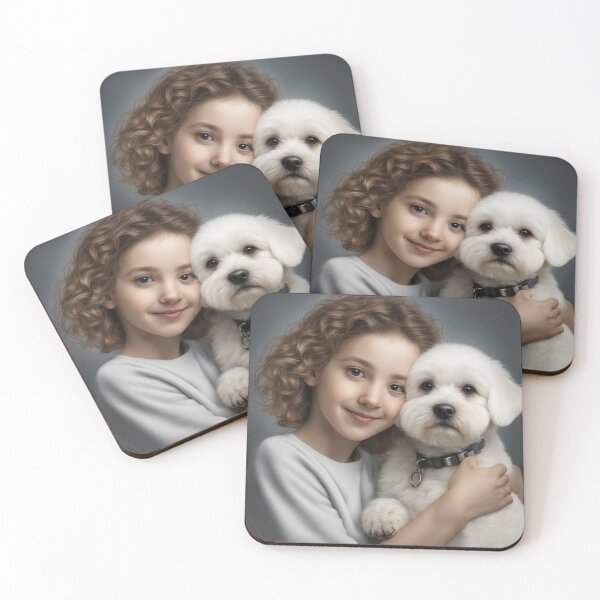 Item preview, Lil' Girl with Bichon Frise Puppy! designed and sold by Annabelly321.