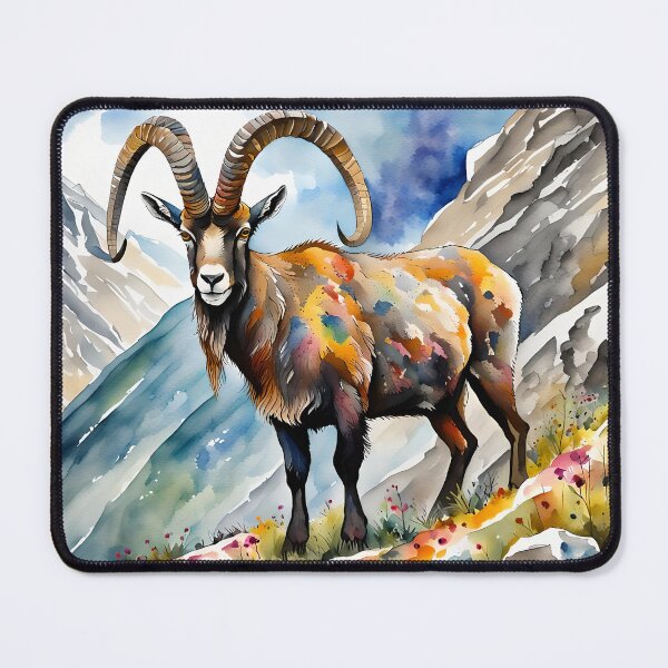Item preview, Alpine Ibex - World Wildlife Watercolour Style designed and sold by Country-Artist.