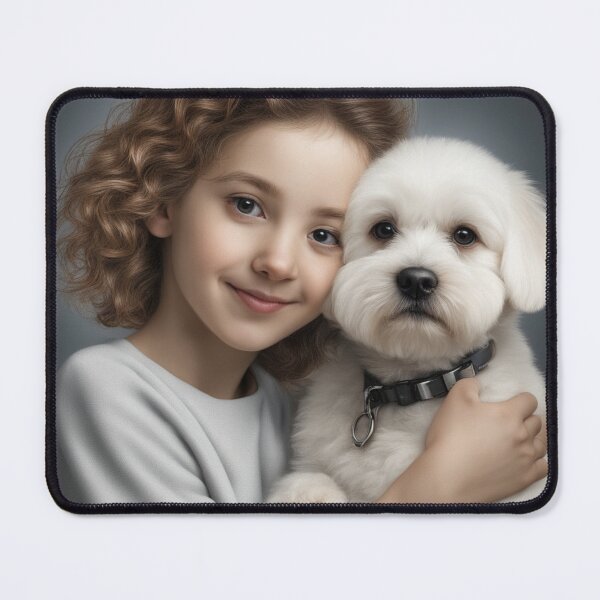 Item preview, Lil' Girl with Bichon Frise Puppy! designed and sold by Annabelly321.