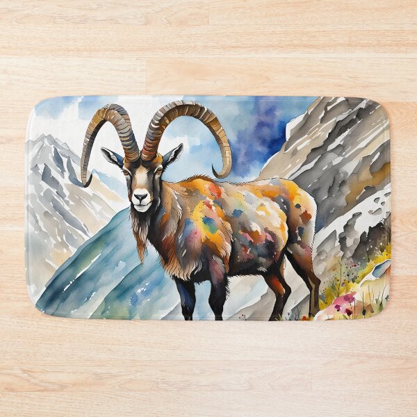 Item preview, Alpine Ibex - World Wildlife Watercolour Style designed and sold by Country-Artist.