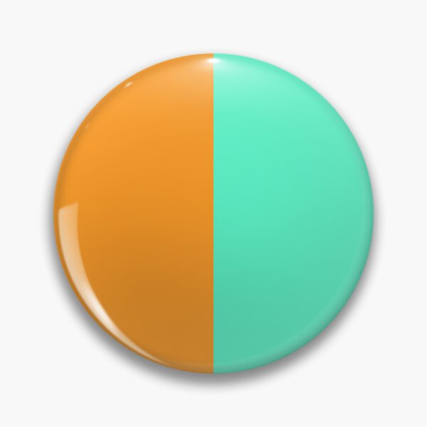 Item preview, Teal Orange Two Tone Color Split designed and sold by PatternTitan.