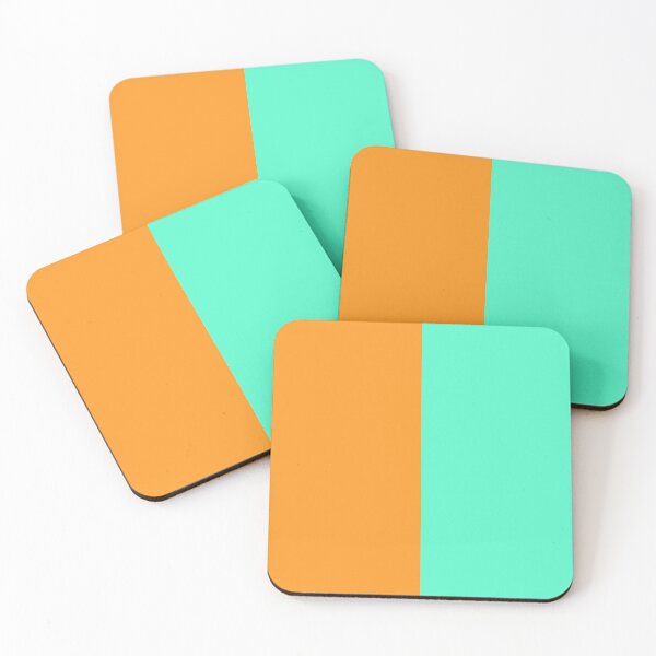Item preview, Teal Orange Two Tone Color Split designed and sold by PatternTitan.