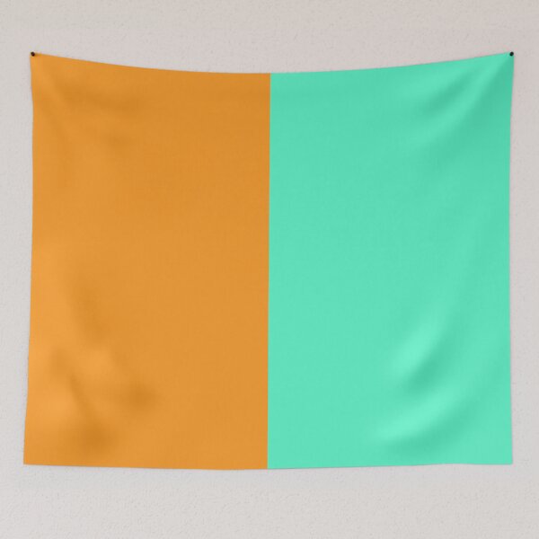 Item preview, Teal Orange Two Tone Color Split designed and sold by PatternTitan.
