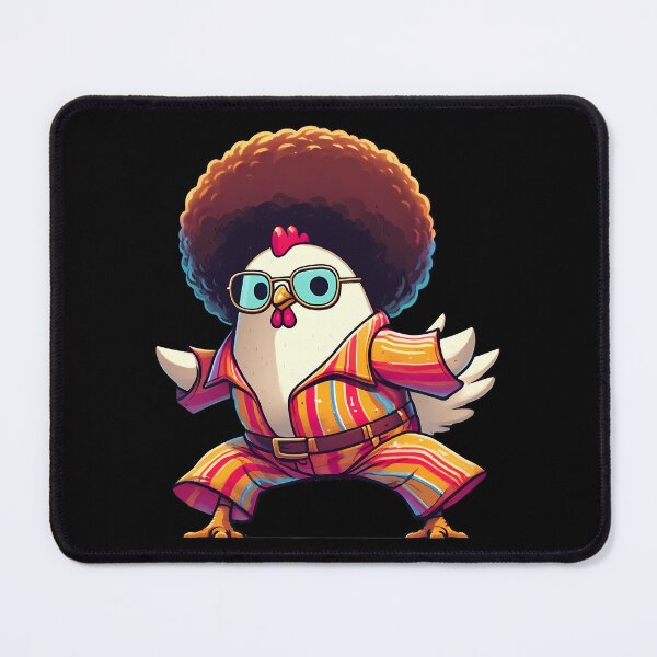 Item preview, Dancing Disco Chicken Afro 70s 80s Retro Poultry Lover designed and sold by Designer-Girl.