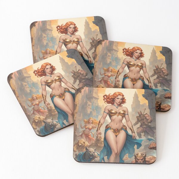Item preview, Golden Age Female Comic Book Hero designed and sold by Vector Scout Lab.