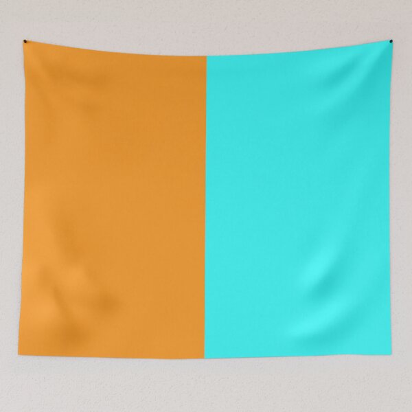Item preview, Turquoise Orange Two Tone Color Split designed and sold by PatternTitan.