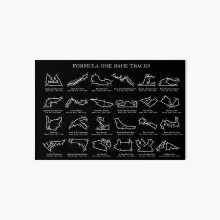 Aperçu de l'œuvre F1 Race Tracks  (White Stencil-No Background) créée et vendue par BGALAXY.