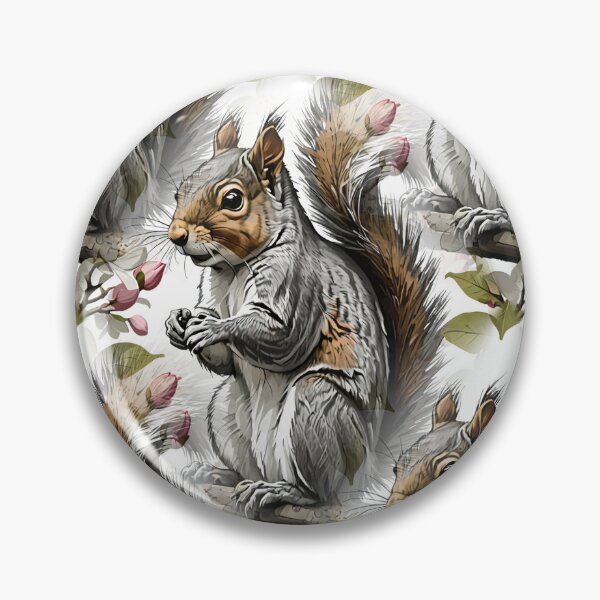 Item preview, An Eastern Gray Squirrel Surrounded By Flowering Dogwood Pattern 2 designed and sold by taiche.
