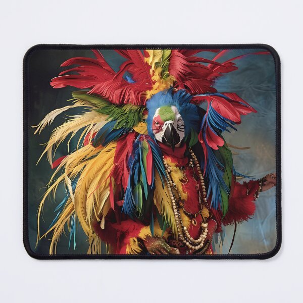Item preview, “Plucked elegance: Parrot with human appearance” designed and sold by Art-Vortex-fr.