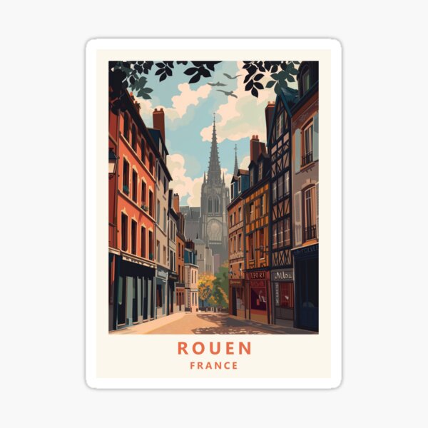 Artikel-Vorschau von Reiseplakat von Rouen, Frankreich, designt und verkauft von JJAArt.